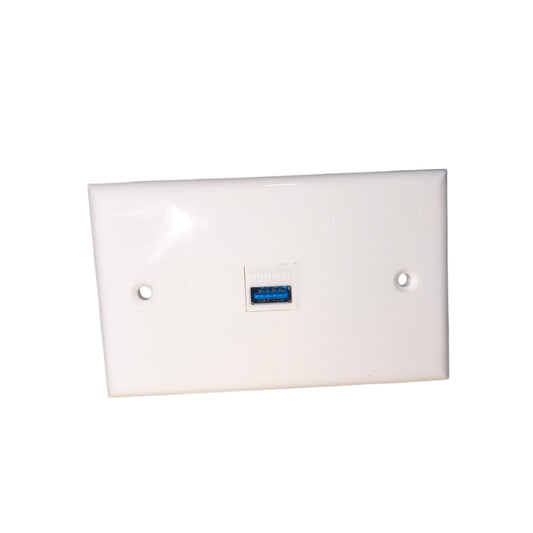 1 Gang USB 3.0 Outlet with Plate Cover Connection Type Without Voltage Electx Electrical Supply