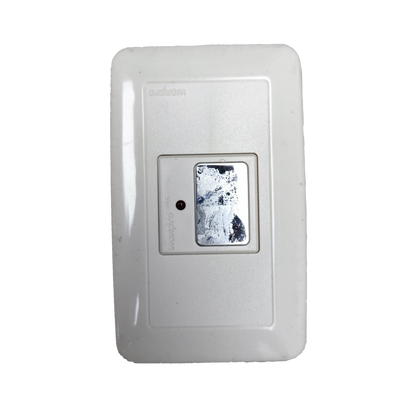 Omni white wall plate 1 way touch sensor switch single rectangular touch panel with red indicator LED