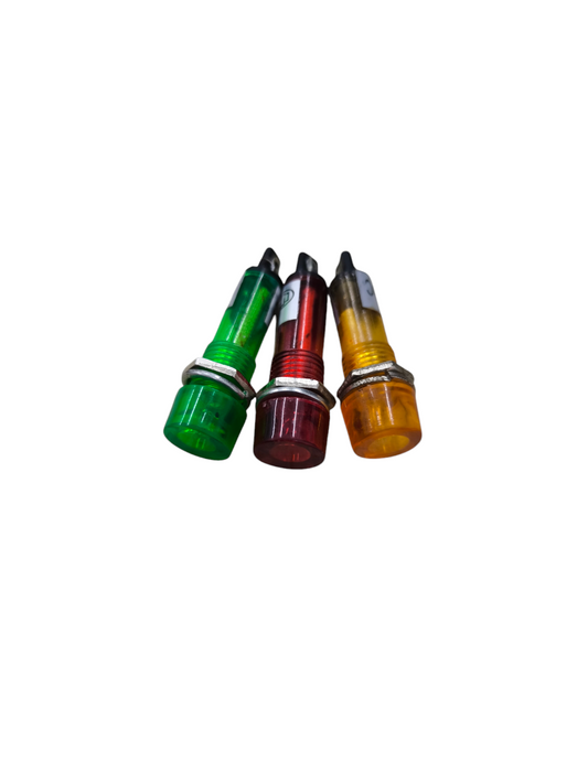 Neon Pilot Lamp 7mm Indicator Bulb Available in 12V or 220V Yellow, Red, Green