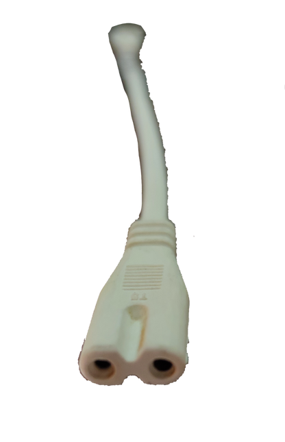 Local T-5 AC Cord Connector End to End 25cm (2Pins) Double Insulation T5 Cord Connector