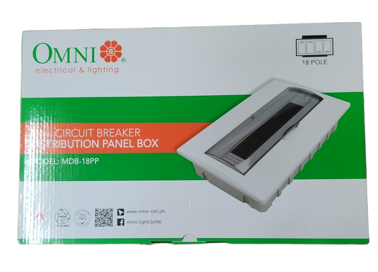 Omni 18 Ways Distribution Panel Box MDP-18PP Recessed Type Distribution Panel for Miniature Circuit Breaker