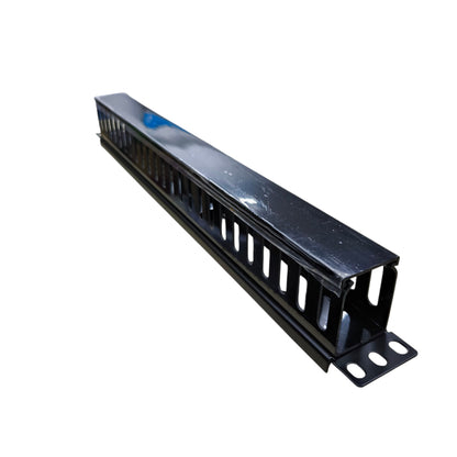 1U cable duct for data cabinet 19 Inches made of durable metal for efficient cable organization