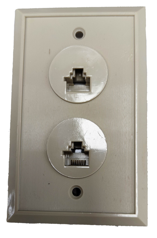 2 Gang LAN Outlet RJ45 with Plate Cover for connecting network cables easily and securely