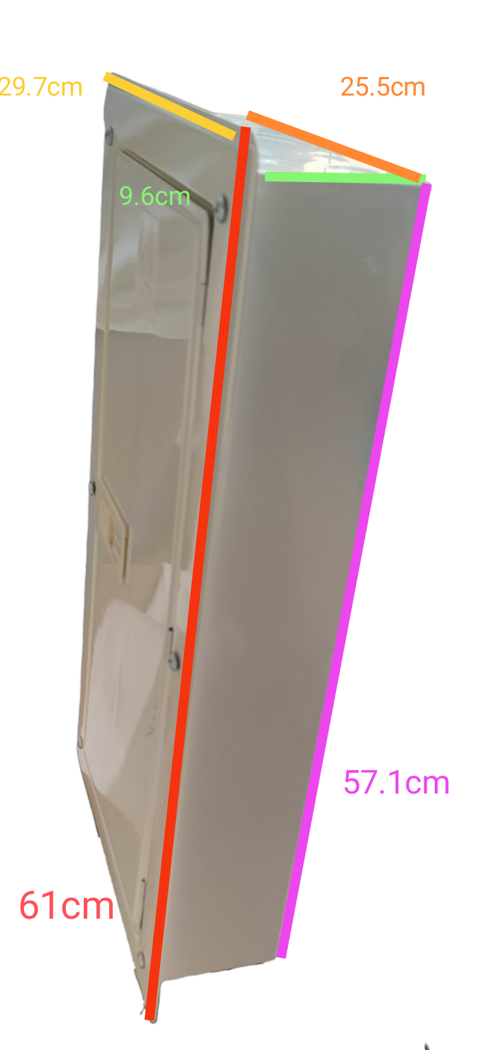 Royu & Koten electrical panel box for 2 Pole Main and 18 Branches 2 Pole with detailed dimensions