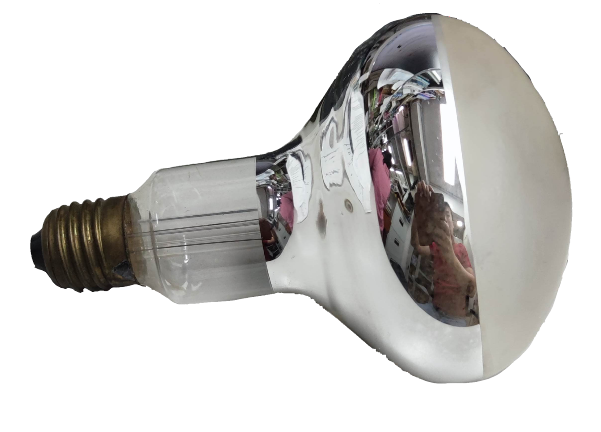 VIR 200W reflector bulb E27 220V with a shiny reflective surface and standard base for effective lighting