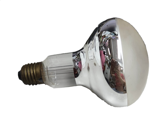 VIR 200W reflector bulb E27 220V with a reflective silver coating and standard screw base