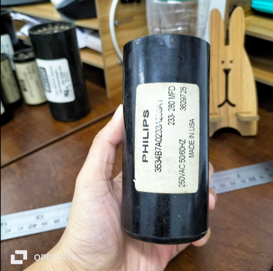 Philips Motor Starting Capacitor 233-280MFD 250V, Capacitor 233-280uF