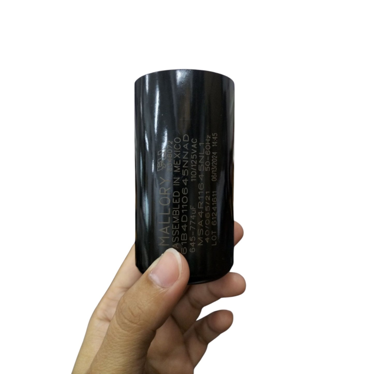 Mallory, Starting Capacitor 645-774uF 110-125V AC, Motor Capacitor 645-774MFD