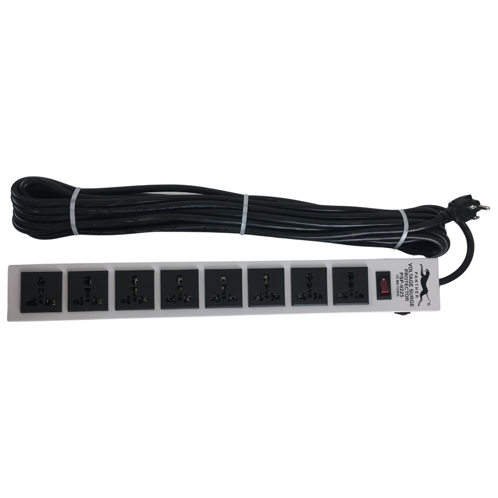 Panther, 8 Gang Extension Cord With Switch and 10 Meters Wire PSP-0225