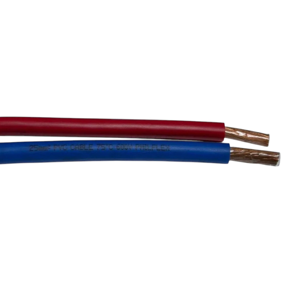 Philflex 25mm PVC Cable 75 Degrees 600V Available Blue or Red
