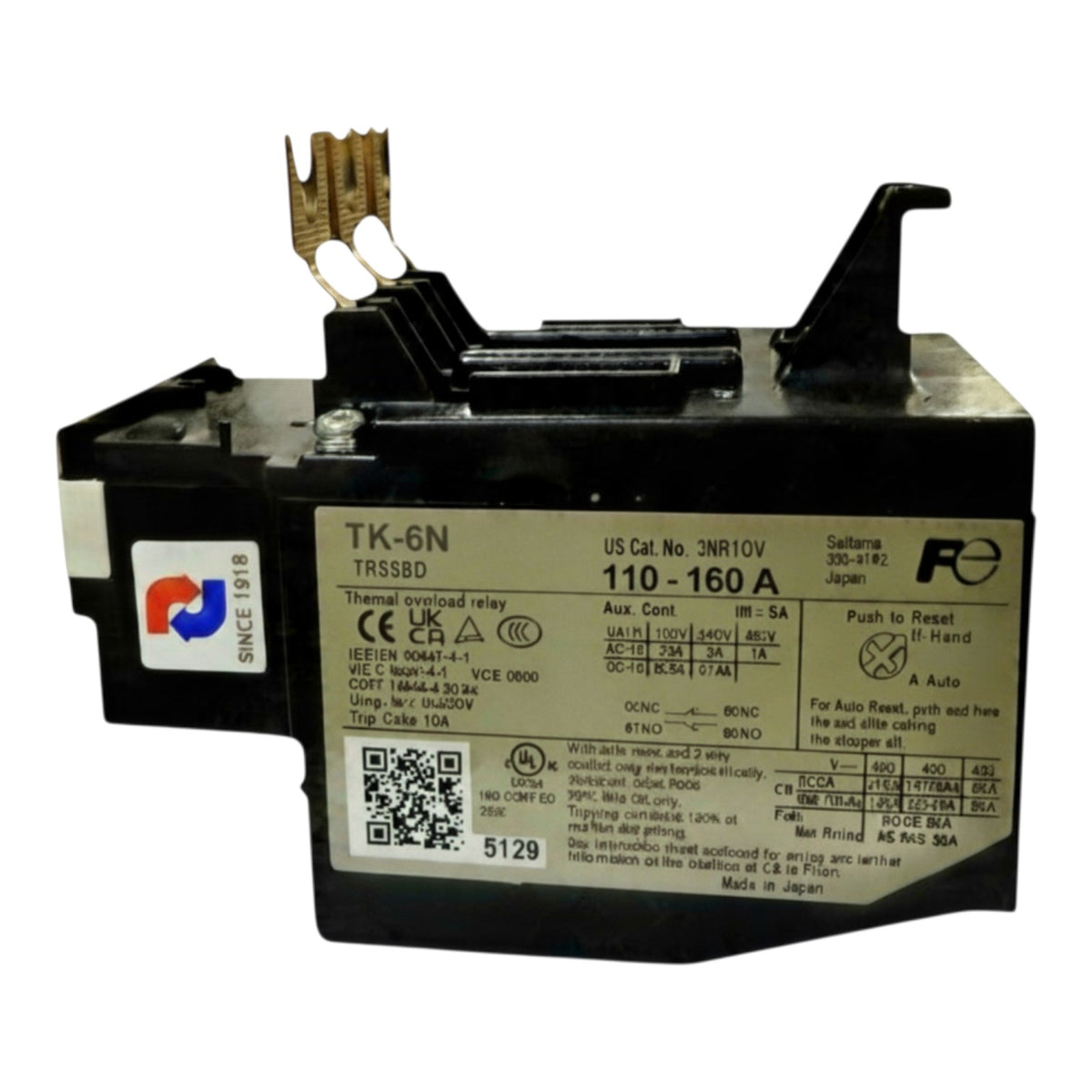 Fuji TK-6N Thermal Overload Relay for SC-5N SC-6N and SC-7N 110-160A
