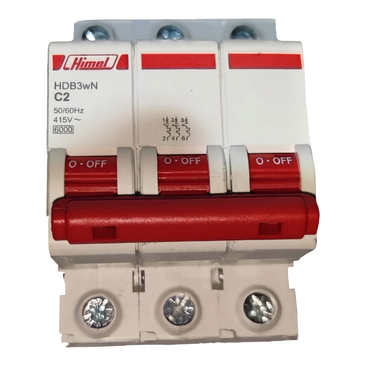 Himel 2A 3 Pole 6KAIC 220V Miniature Circuit Breaker MCB HDB3wN3PC2
