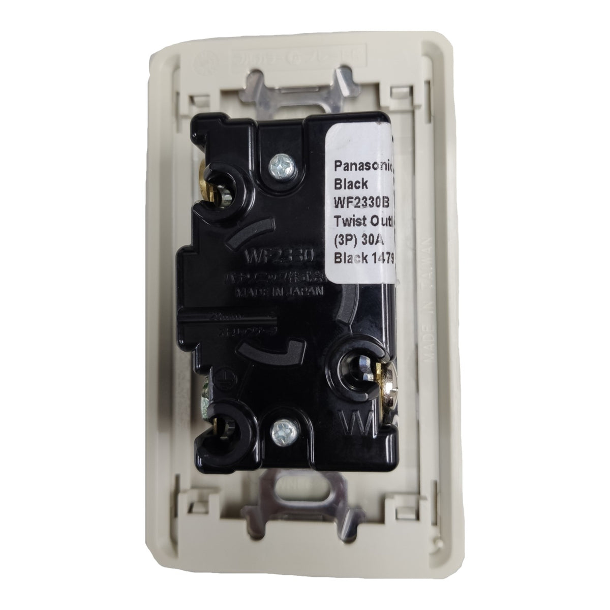 Panasonic 30A 2P+E Twist Lock Set 3 Pins 250V Twistlock Nema L6 Available Black or White WF2330/WNF6254W-8/WF6330