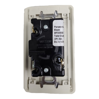 Panasonic 30A 2P+E Twist Lock Set 3 Pins 250V Twistlock Nema L6 Available Black or White WF2330/WNF6254W-8/WF6330