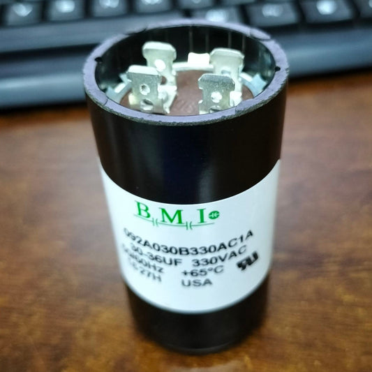 BMI Motor Start Capacitor 30-36UF 330V AC, Capacitor 30-60MFD 330V