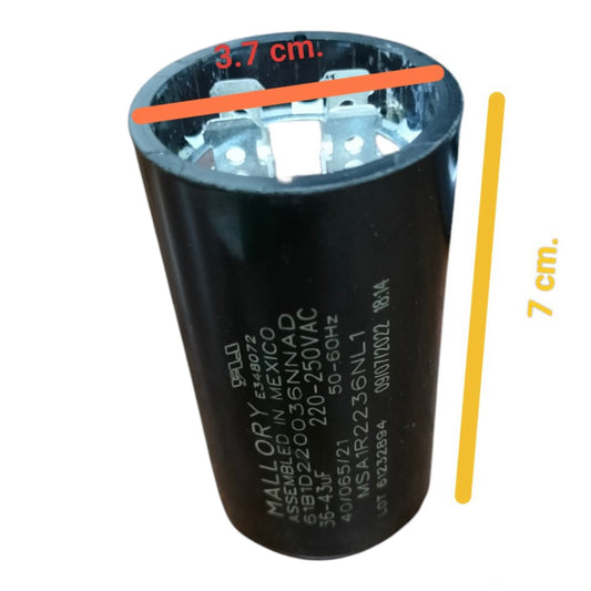 Mallory Motor Starting Capacitor Brand 36-43UF 220-250VAC