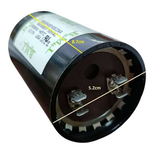 BMI Motor Starting Capacitor 540-648UF 165V AC, Capcitor 540-648MFD 165V