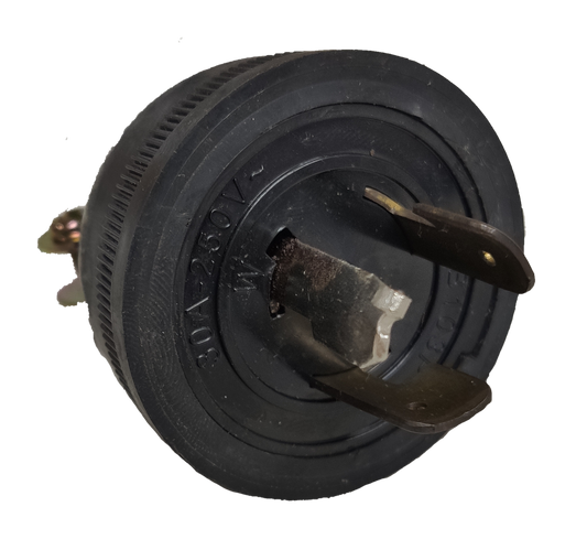 Grippes 30A Twist Lock Plug 2P+E (3P) 250V (ML-3) XB103P, Twistlock Plug 30A 2P+E Weatherproof, Generator Plug 3P ( Applicable on some Generators Not All)