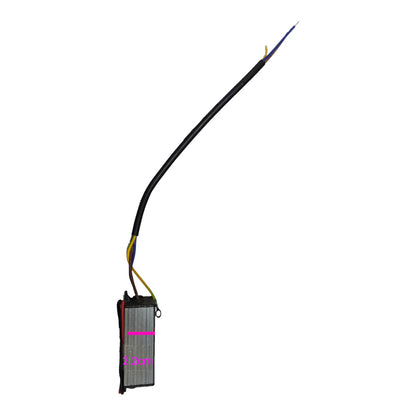 A small rectangular electronic component with a black casing and a long curved black cable extending from the top, shown on a plain white background. The component has visible pink measurement markings on the front, suggesting this is a product photo with overlaid dimensions.