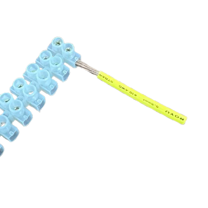 Grippes 20A 12 Pairs PVC Terminal Block with transparent connectors for secure electrical connections