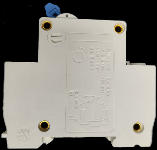 ZwitseRise 20A DC Breaker Miniature Circuit Breaker with white casing and blue switch