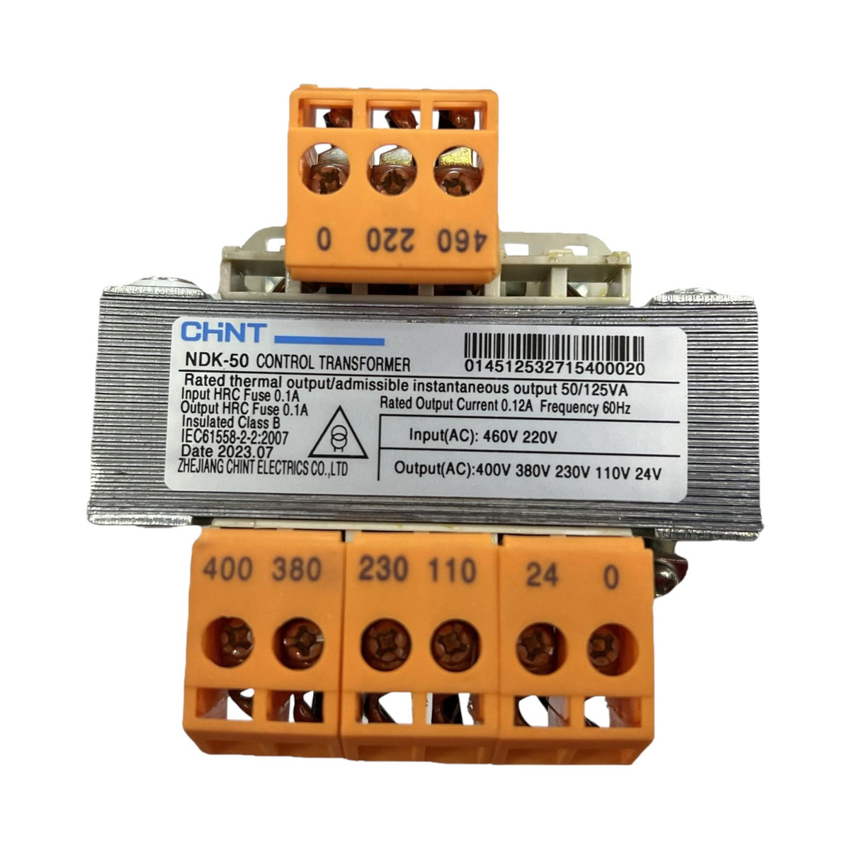 Chint Control Transformer Primary 400V/230V or 480V/240V Secondary 115/120,36,24,6V AC Available in 25VA to 3000VA