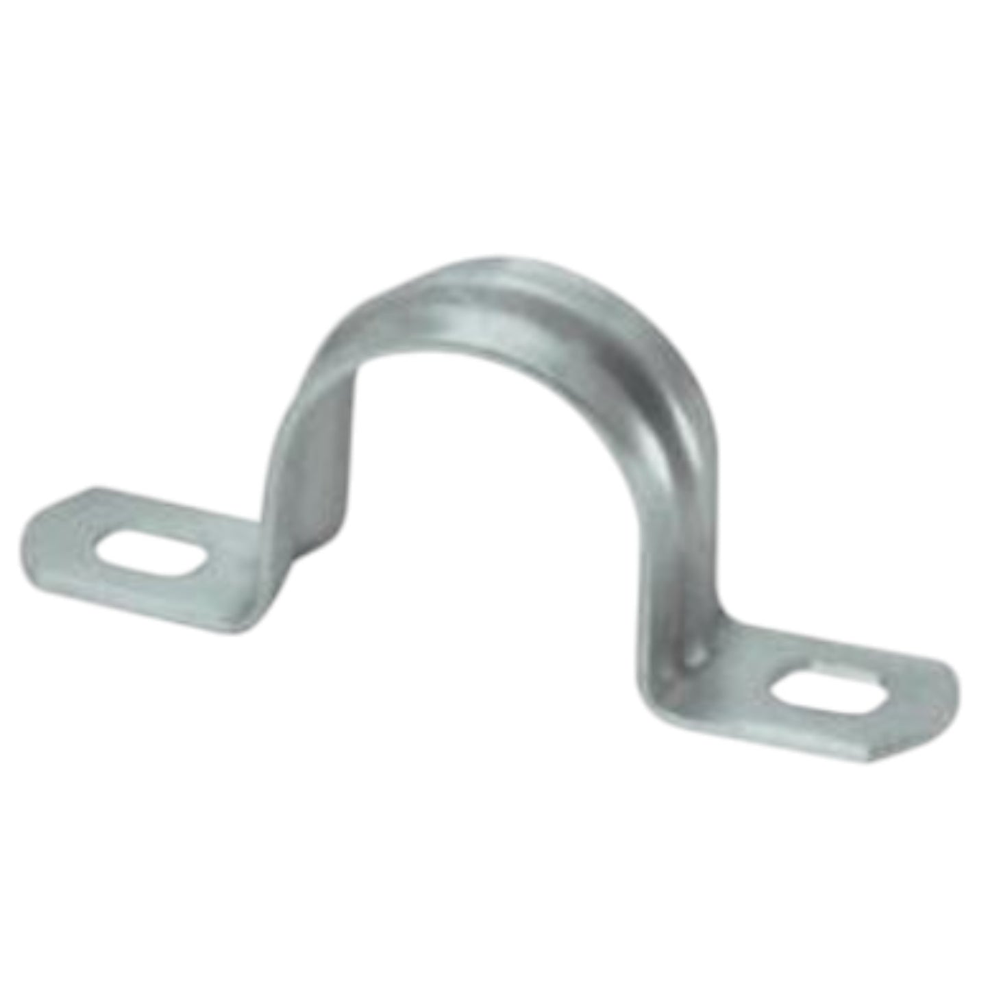 20mm two hole strap clamp made from durable metal for securing pipes and cables