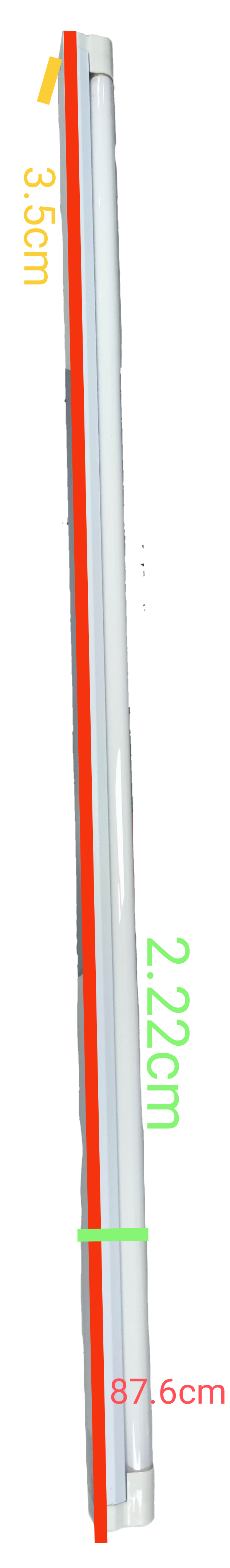 Electx Electrical Supply 21W T5 fluorescent fixture set with white fluorescent tube measuring 87.6 cm length