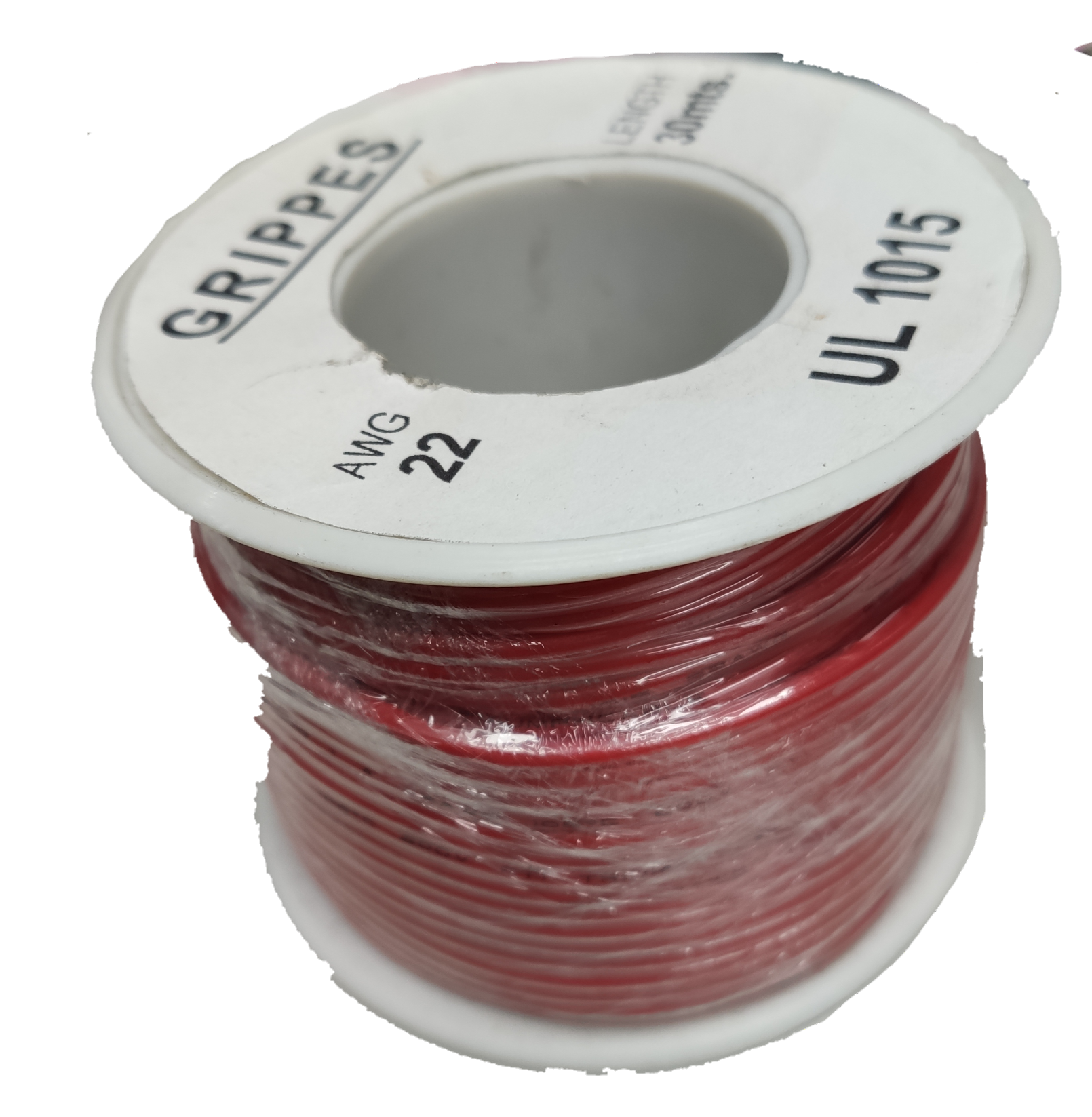 Grippes 22 AWG hook up wire 30 Meters on a spool, ideal for various electrical applications