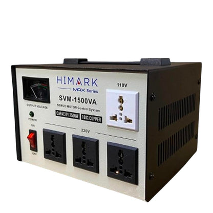 Himark 1500W AVR 4 Universal Socket  3x220V 1x110V Max Series Pure Copper SVM-1500VA