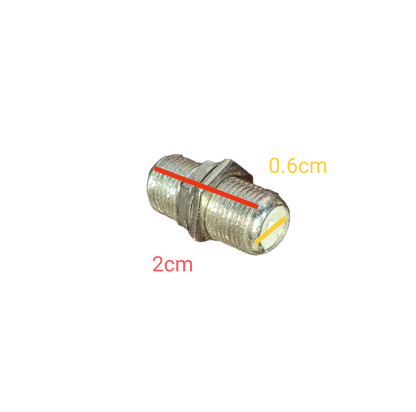 F Jack to F Jack Connector, Cable to Cable Connector for RG59 or RG6 Connector