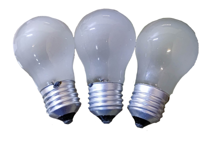 Three Irisram 24V 25W incandescent bulb E27 with frosted glass and metal screw base