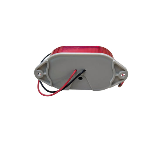 Denko 24V DC safety signal light with red lens and wiring for work and safety applications
