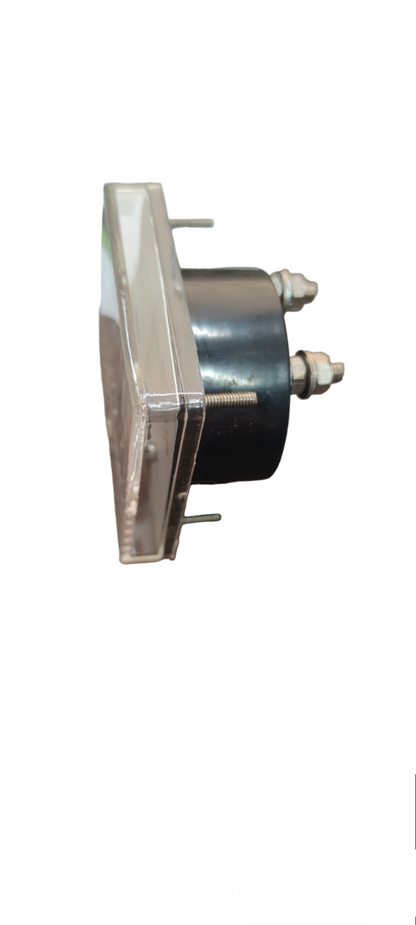 MEW 250mA DC 64mm x 65mm Panel Meter electrical circuitry part side view with terminal connectors