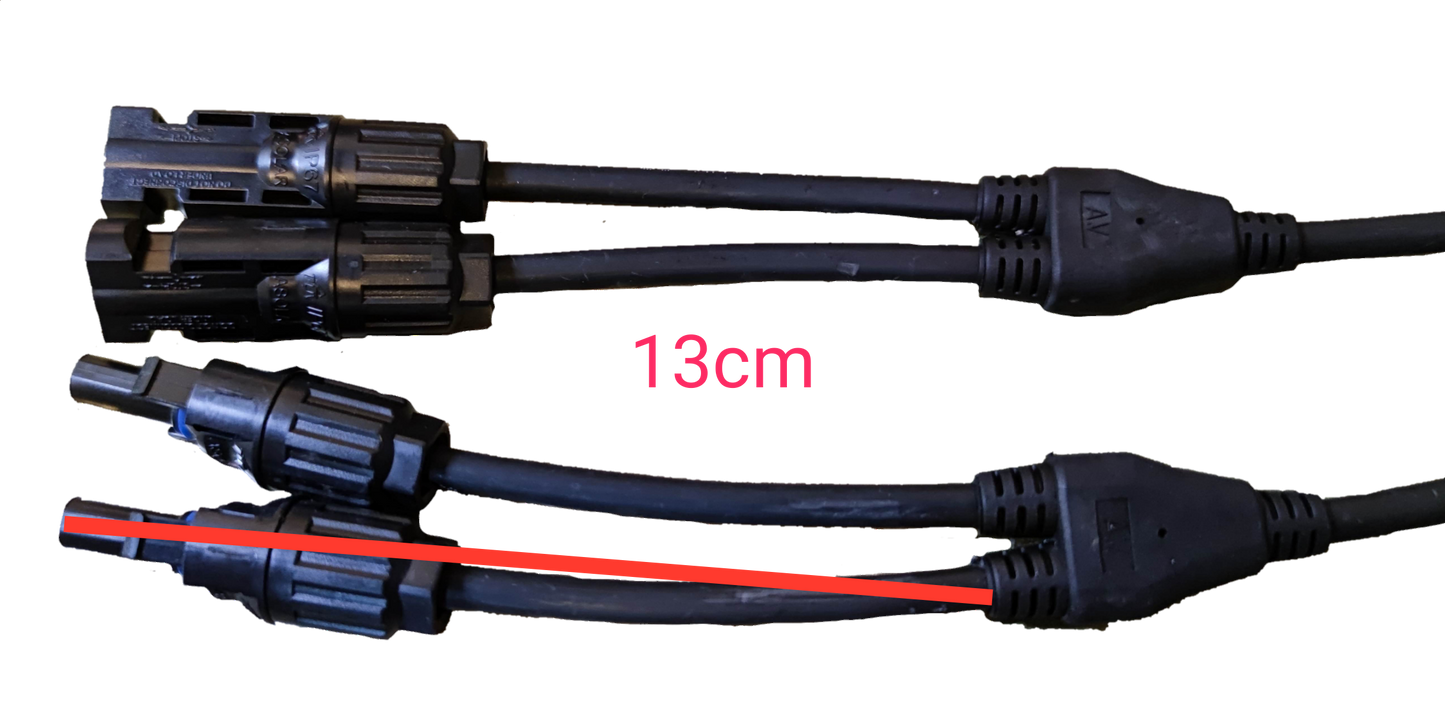 Grippes MC4 Connector 1x2 with Wire IP 67