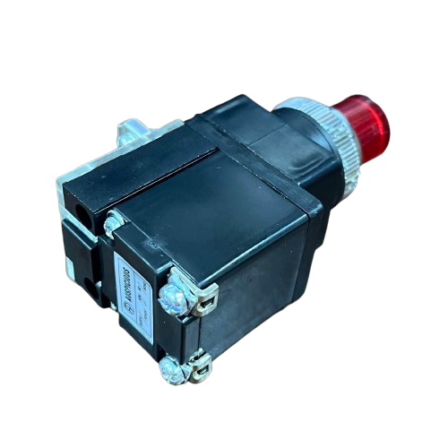 Auspicious 25mm illuminated push button switch with a red lens for easy visibility in dark settings