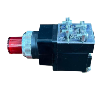 Auspicious 25mm illuminated push button switch with red top and durable design for easy operation