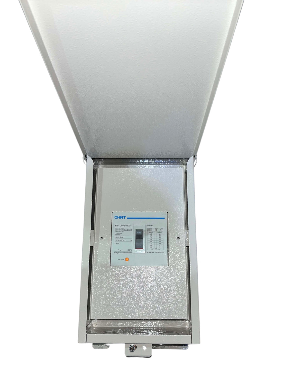 Nema 3r Panel Board Housing Powder Coated Gauge 18 / 0.75mm Panel Box Only for 3Pole Himel Chint Sassin Schneider 250AF Industrial Circuit Breakers
