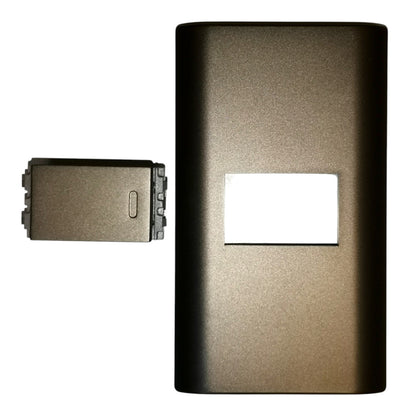 Royu 1 Gang 1 Way Switch 15A 220V with Plate Cover Dark Gray PLANO Series RMP1/RMS6-A/DG
