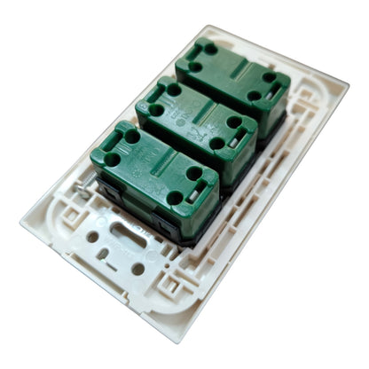 Omni 3 Gang 3 Way Switch with Plate 16A 250V WWP-113+(WWS-223x3)