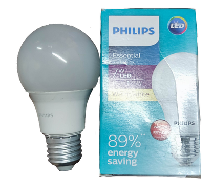 Philips 7W LED Bulb E27 220V 3000K Warm White Essential Series