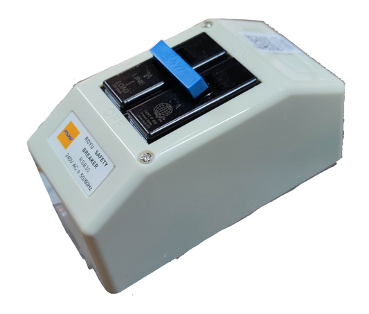 Royu 60A 2 Pole Circuit Breaker with PVC Enclosure RSB40A 60A Circuit Breaker with Housing