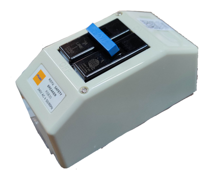 Royu 15A 2 Pole Circuit Breaker with PVC Enclosure RSB15A 15A Circuit Breaker with Housing