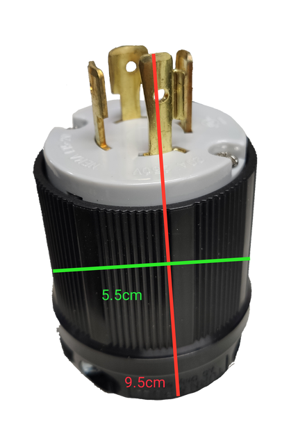 Grippes 20A Twist Lock Plug 3P+E (4P) 250V (NEMA L15) BL1520P, Twistlock Plug 20A 3P+E (4P), Twistlock
