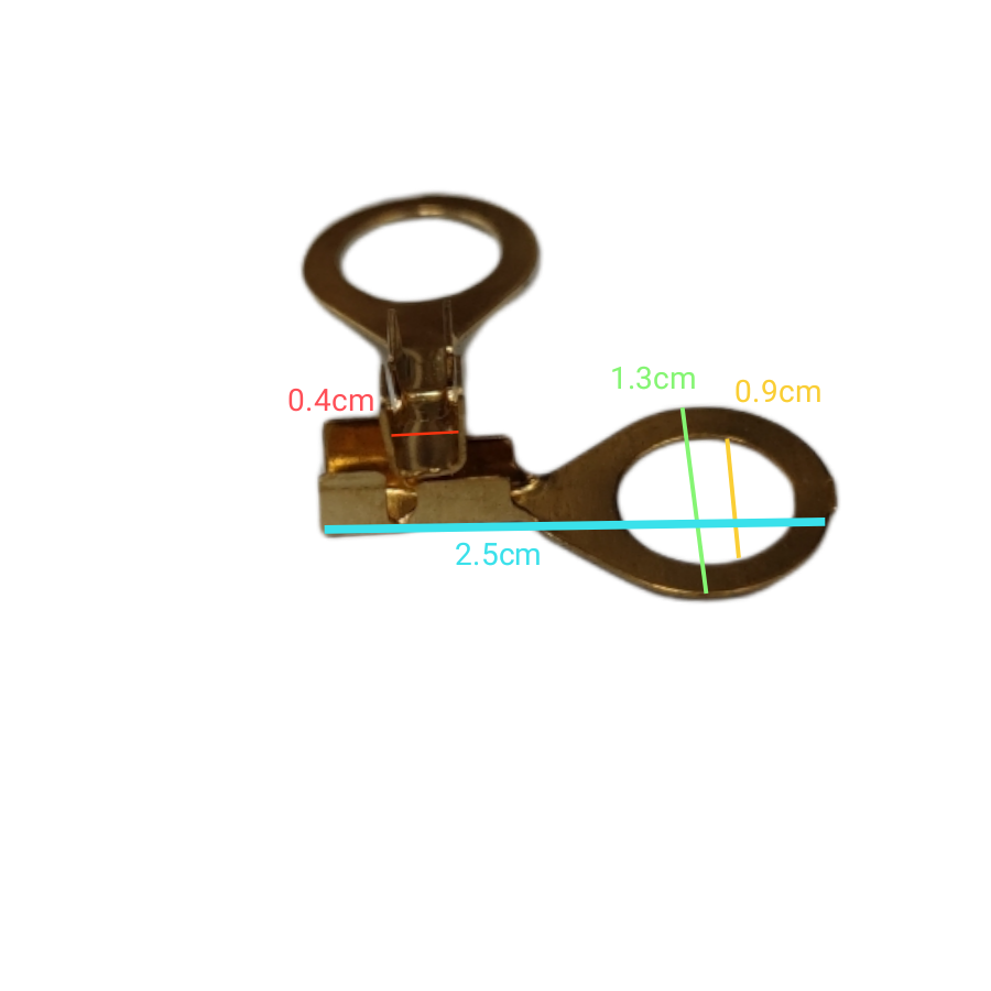 2mm wire ring terminals 9mm Hole Size for secure electrical connections in circuitry applications