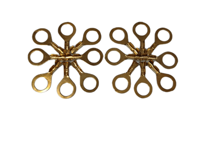 Set of gold 2mm wire ring terminals 9mm Hole Size for reliable electrical connections