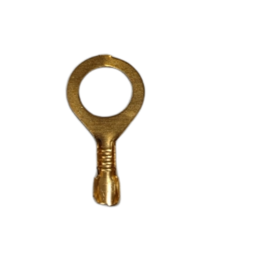 Brass 2mm wire ring terminals 9mm Hole Size for electrical connections and circuitry