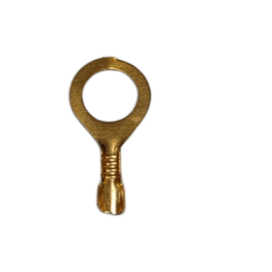 Brass 2mm wire ring terminals 9mm Hole Size for electrical connections and circuitry