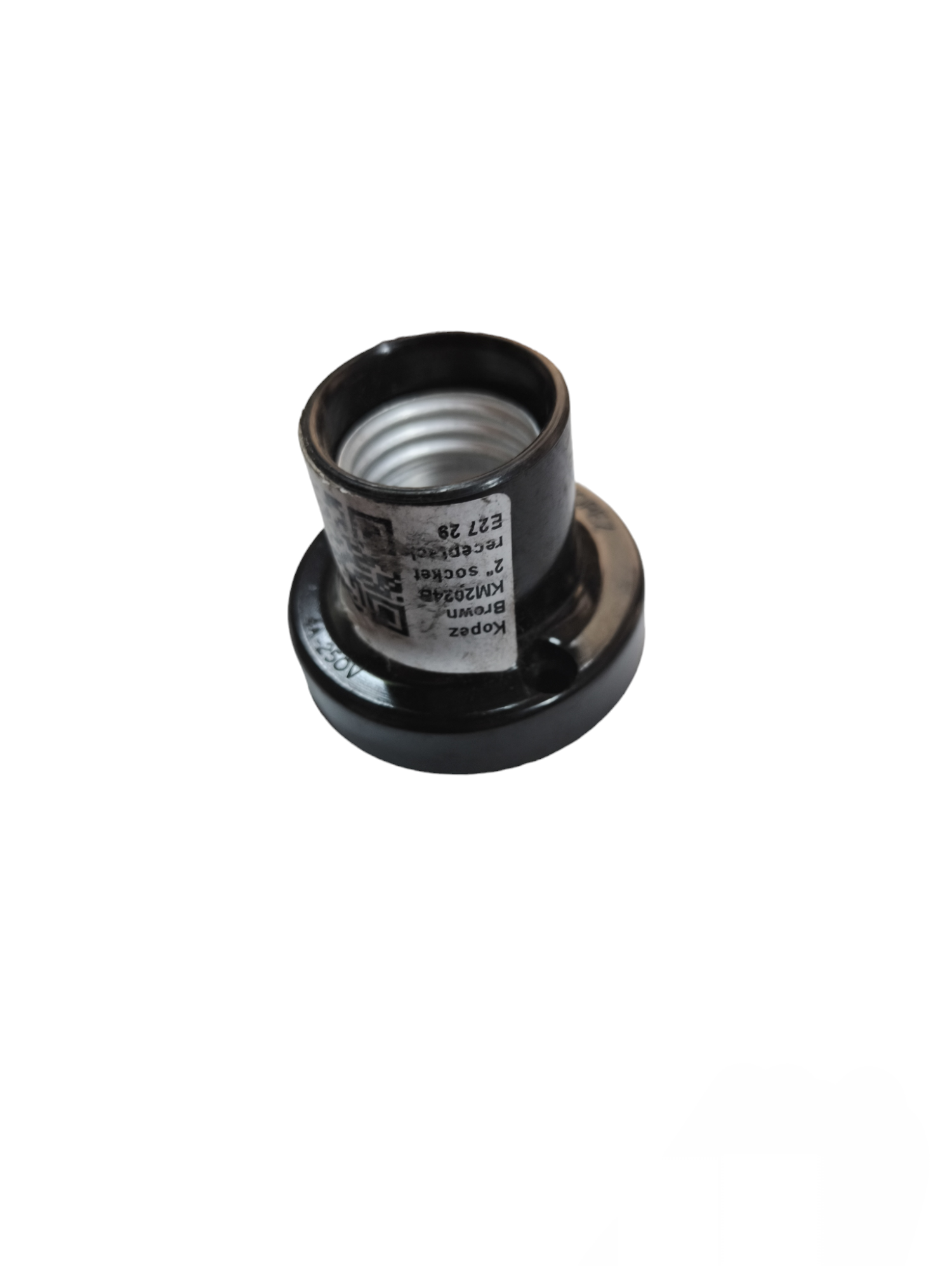 Kopez 2x2 E27 lamp holder 5A 250V black lighting installation accessory