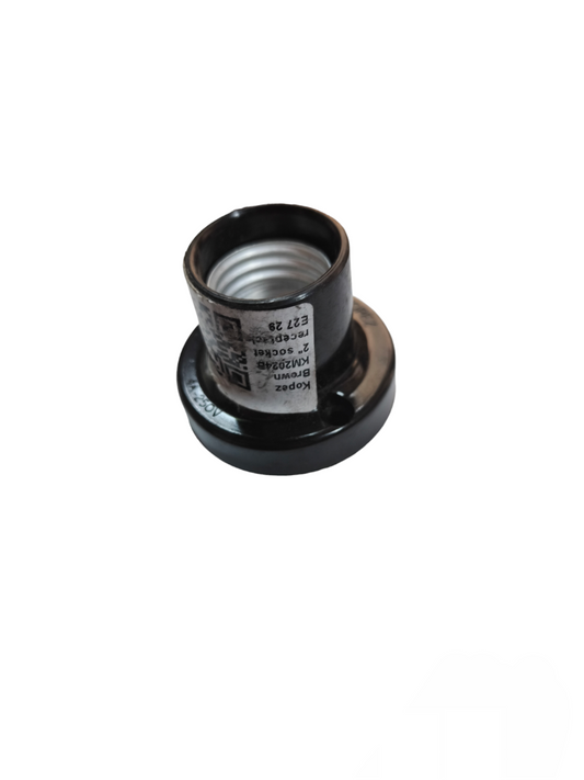 Kopez 2x2 E27 lamp holder 5A 250V black lighting installation accessory